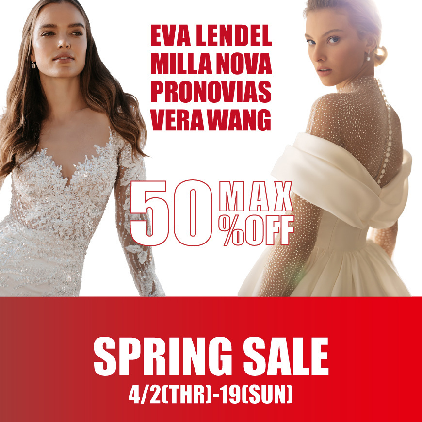 ウエディングドレスセール 東京開催